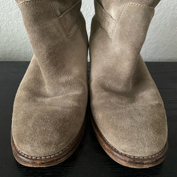 J Crew Parker Shearling Suede Ankle Boots Booties Sz 7.5 - Picture 5 of 15